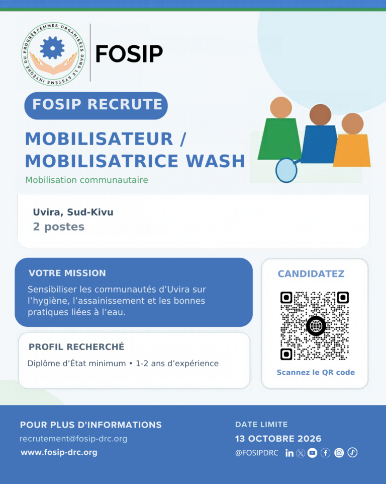 Mobilisateur _ Mobilisatrice WASH
